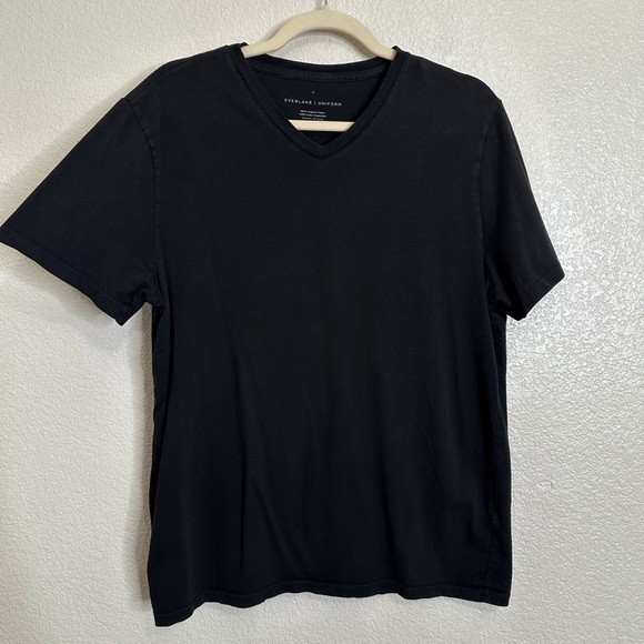 Everlane Uniform 100% Organic Cotton V-Neck Short Sleeves Men's Tee, Sz Medium - Picture 3 of 12